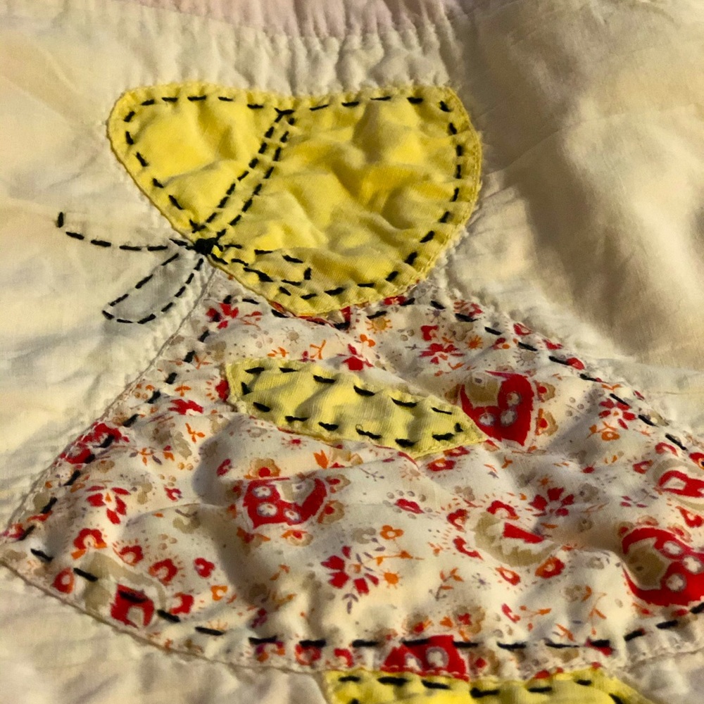 Vintage SunBonnet Sue Dainty Quilt 58x78 Pink